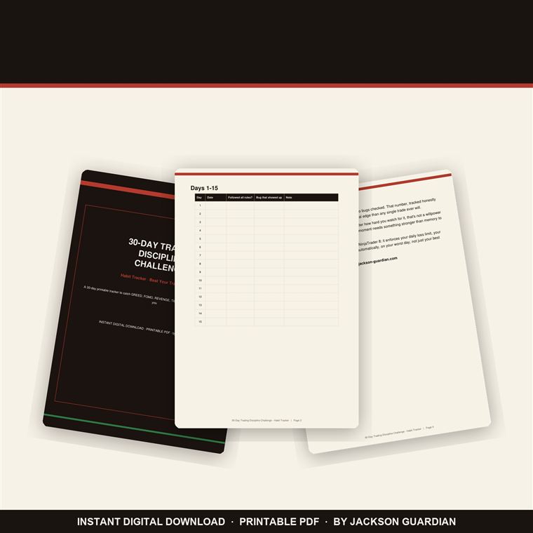 30-Day Discipline Challenge Tracker — sales preview